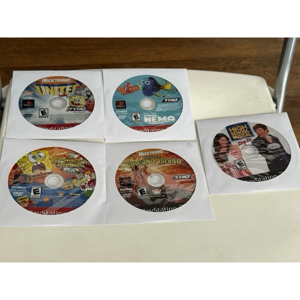 PS3 Games Disc Only Lot Of 5, Unite, Finding Nemo, The Sponge Bob SquarePants